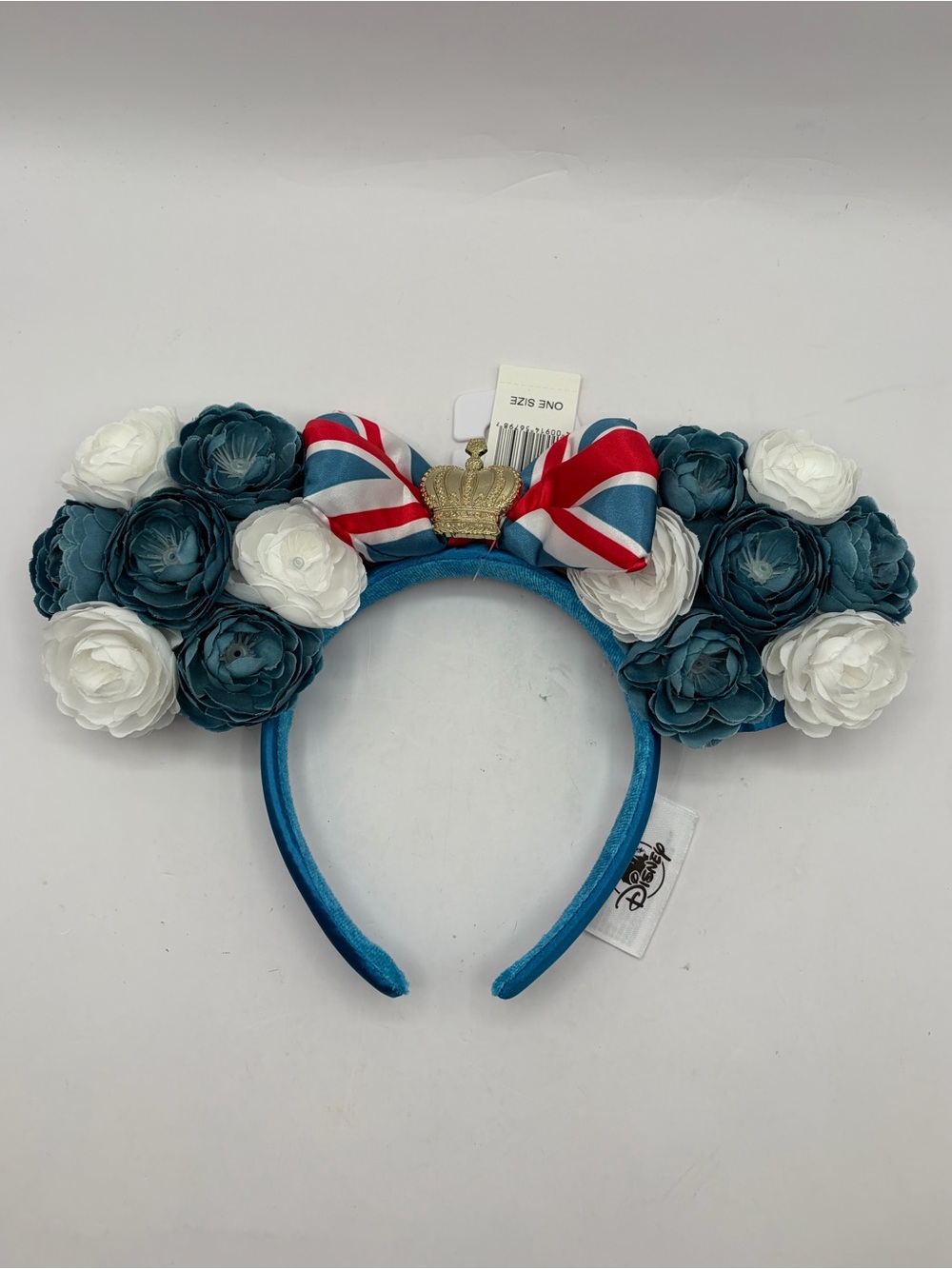 NEW Disney Parks Minnie Mouse Epcot UK UNITED KINGDOM Tea Rose Ears Headband